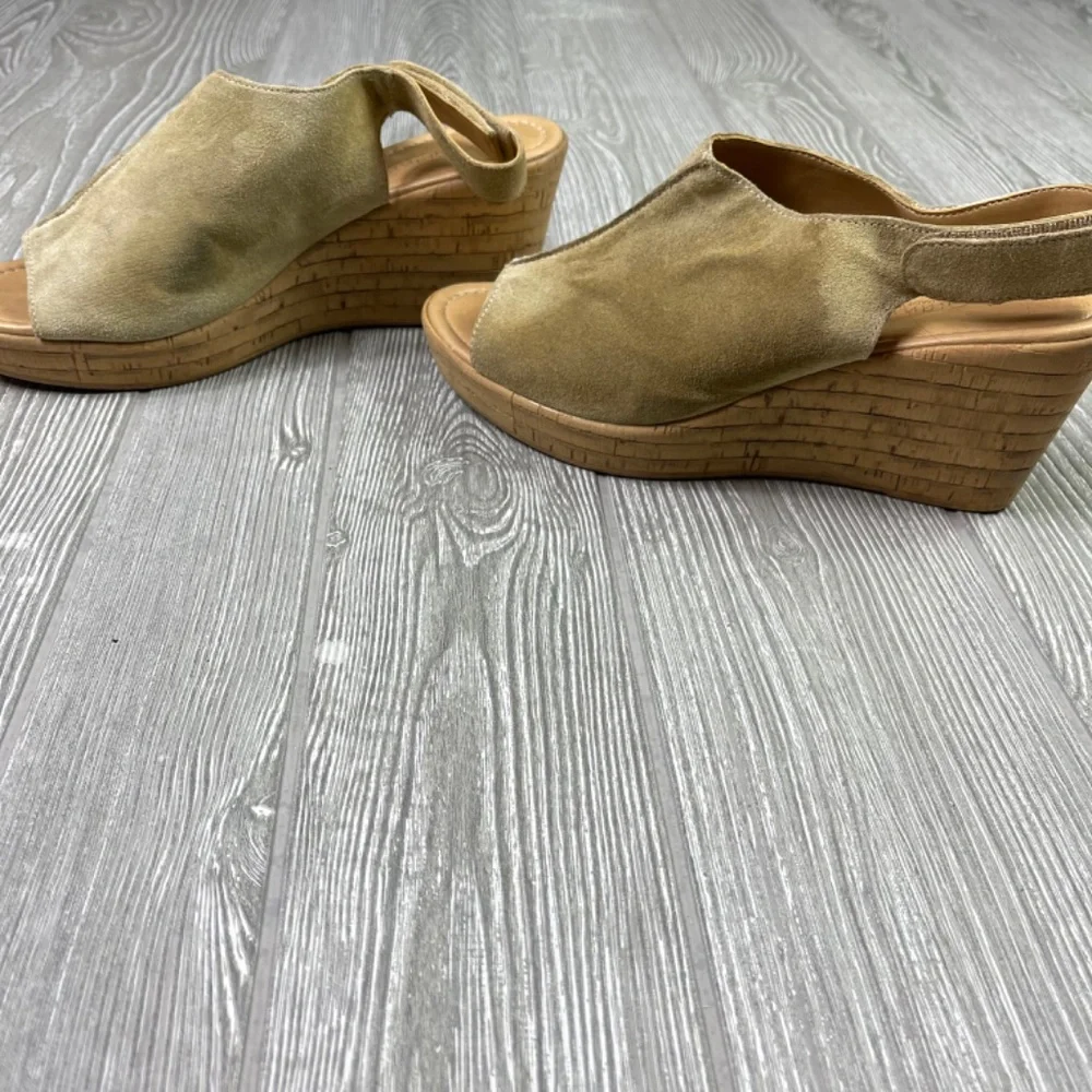 A.GIANNETTI Italian Platform Wedge Women's size 8.5 Tan Cork